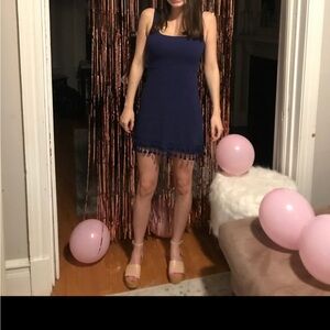 Lulu’s Blue Dress with Tassels